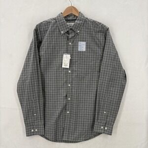 Croft & Barrow Shirt Mens Medium Gray Easy Care Long Sleeve Button Down Workwear